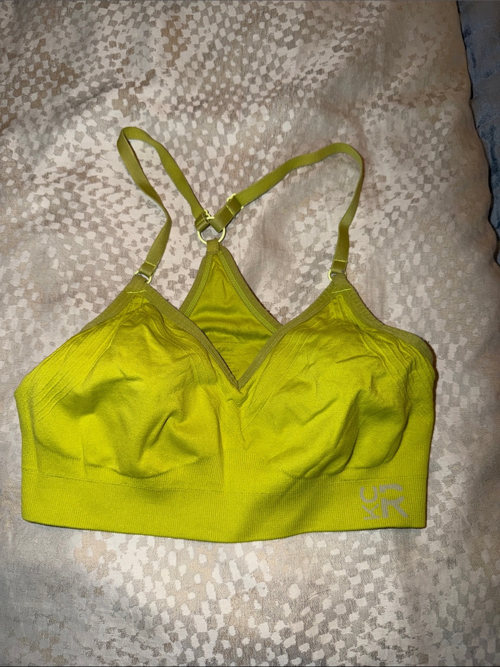 Kenneth Cole Reaction Neon Lime Seamless Bralette with Racerback Ring